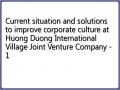 Current situation and solutions to improve corporate culture at Huong Duong International Village Joint Venture Company - 1