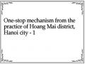 One-stop mechanism from the practice of Hoang Mai district, Hanoi city - 1
