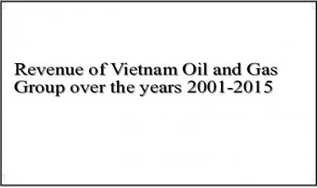 Revenue of Vietnam Oil and Gas Group over the years 2001-2015