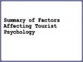 Summary of Factors Affecting Tourist Psychology