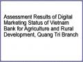 Assessment Results of Digital Marketing Status of Vietnam Bank for Agriculture and Rural Development, Quang Tri Branch