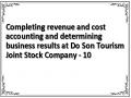 Completing revenue and cost accounting and determining business results at Do Son Tourism Joint Stock Company - 10