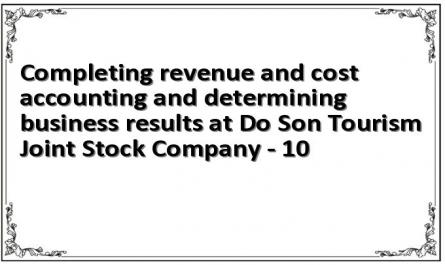 Completing revenue and cost accounting and determining business results at Do Son Tourism Joint Stock Company - 10