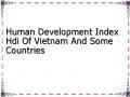 Human Development Index Hdi Of Vietnam And Some Countries