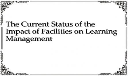 The Current Status of the Impact of Facilities on Learning Management