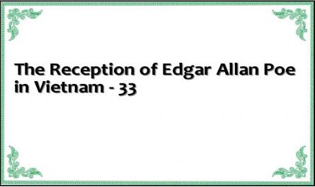 The Reception of Edgar Allan Poe in Vietnam - 33