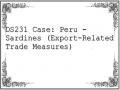 DS231 Case: Peru - Sardines (Export-Related Trade Measures)