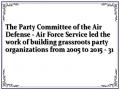The Party Committee of the Air Defense - Air Force Service led the work of building grassroots party organizations from 2005 to 2015 - 31