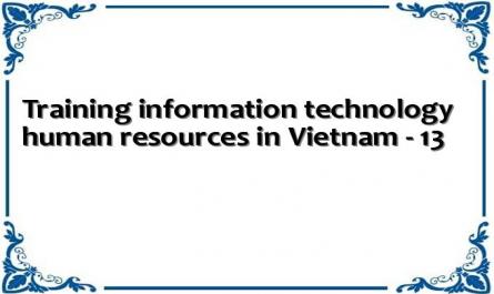 Training information technology human resources in Vietnam - 13