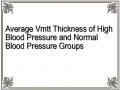 Average Vmtt Thickness of High Blood Pressure and Normal Blood Pressure Groups