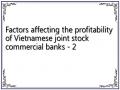 Factors affecting the profitability of Vietnamese joint stock commercial banks - 2