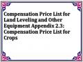 Compensation Price List for Land Leveling and Other Equipment Appendix 2.3: Compensation Price List for Crops