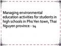 Managing environmental education activities for students in high schools in Pho Yen town, Thai Nguyen province - 14