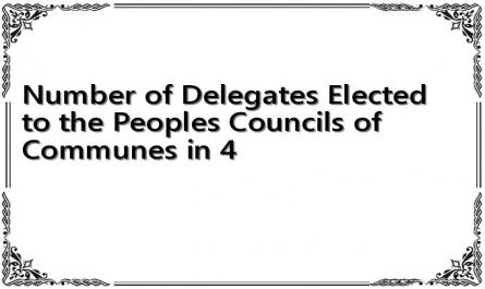 Number of Delegates Elected to the Peoples Councils of Communes in 4