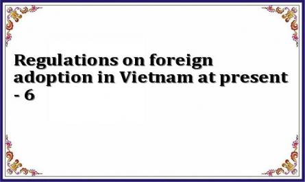 Regulations on foreign adoption in Vietnam at present - 6