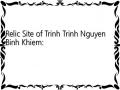 Relic Site of Trinh Trinh Nguyen Binh Khiem: