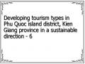 Developing tourism types in Phu Quoc island district, Kien Giang province in a sustainable direction - 6