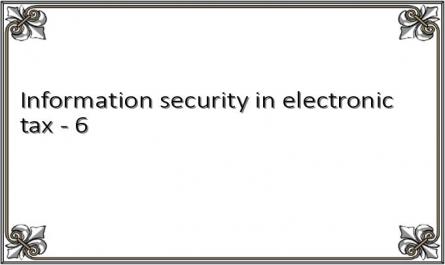 Information security in electronic tax - 6