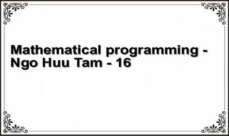 Mathematical programming - Ngo Huu Tam - 16