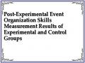 Post-Experimental Event Organization Skills Measurement Results of Experimental and Control Groups