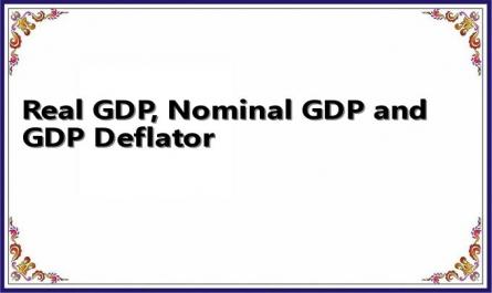 Real GDP, Nominal GDP and GDP Deflator