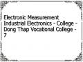Electronic Measurement Industrial Electronics - College - Dong Thap Vocational College - 7