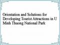 Orientation and Solutions for Developing Tourist Attractions in U Minh Thuong National Park