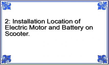 2: Installation Location of Electric Motor and Battery on Scooter.