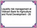 Liquidity risk management at Vietnam Bank for Agriculture and Rural Development - 28