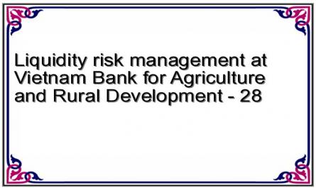 Liquidity risk management at Vietnam Bank for Agriculture and Rural Development - 28