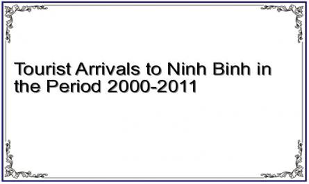 Tourist Arrivals to Ninh Binh in the Period 2000-2011