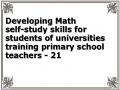 Developing Math self-study skills for students of universities training primary school teachers - 21