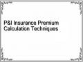P&I Insurance Premium Calculation Techniques
