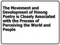 The Movement and Development of Hmong Poetry is Closely Associated with the Process of Perceiving the World and People