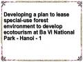 Developing a plan to lease special-use forest environment to develop ecotourism at Ba Vi National Park - Hanoi - 1