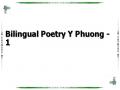 Bilingual Poetry Y Phuong - 1