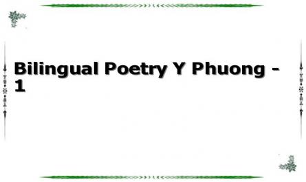 Bilingual Poetry Y Phuong - 1