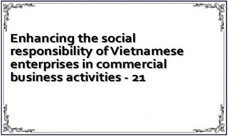 Enhancing the social responsibility of Vietnamese enterprises in commercial business activities - 21