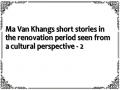 Ma Van Khangs short stories in the renovation period seen from a cultural perspective - 2