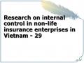 Research on internal control in non-life insurance enterprises in Vietnam - 29