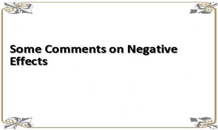 Some Comments on Negative Effects