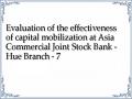 Evaluation of the effectiveness of capital mobilization at Asia Commercial Joint Stock Bank - Hue Branch - 7