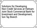 Solutions for Developing Non-Credit Services at Vietnam Joint Stock Commercial Bank for Investment and Development, Son Tay Branch