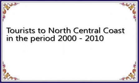 Tourists to North Central Coast in the period 2000 - 2010