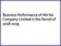 Business Performance of Nhi Na Company Limited in the Period of 2018-2019
