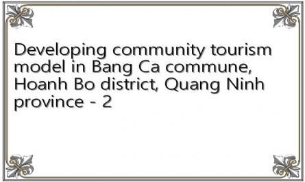 Developing community tourism model in Bang Ca commune, Hoanh Bo district, Quang Ninh province - 2