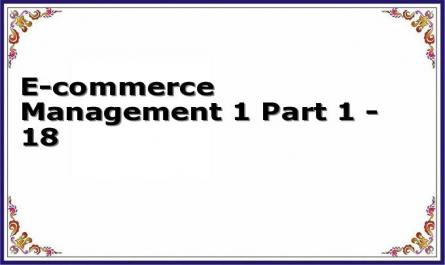 E-commerce Management 1 Part 1 - 18