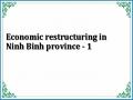 Economic restructuring in Ninh Binh province - 1