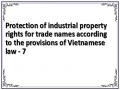 Protection of industrial property rights for trade names according to the provisions of Vietnamese law - 7