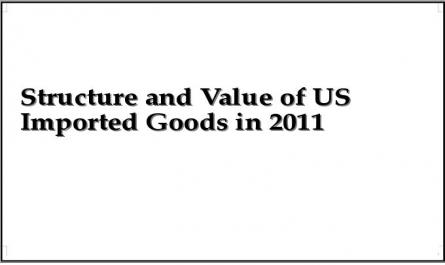 Structure and Value of US Imported Goods in 2011